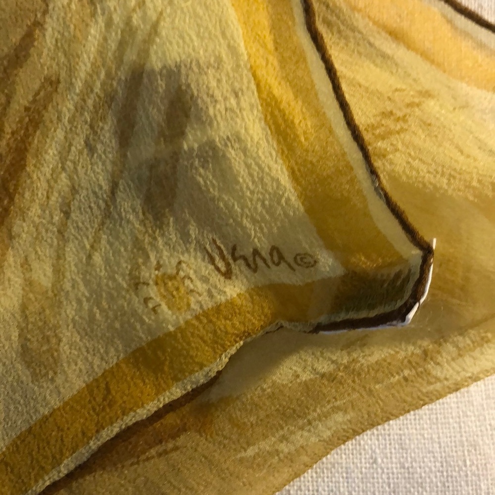 Vintage 60s Vera Printed Silk Blend Scarf - Picture 6 of 7
